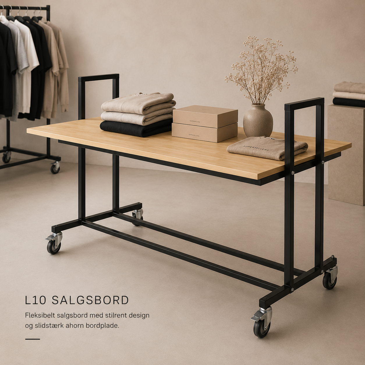 Tøjstativer til gaden, messen og pop-up – mobile løsninger til din butik