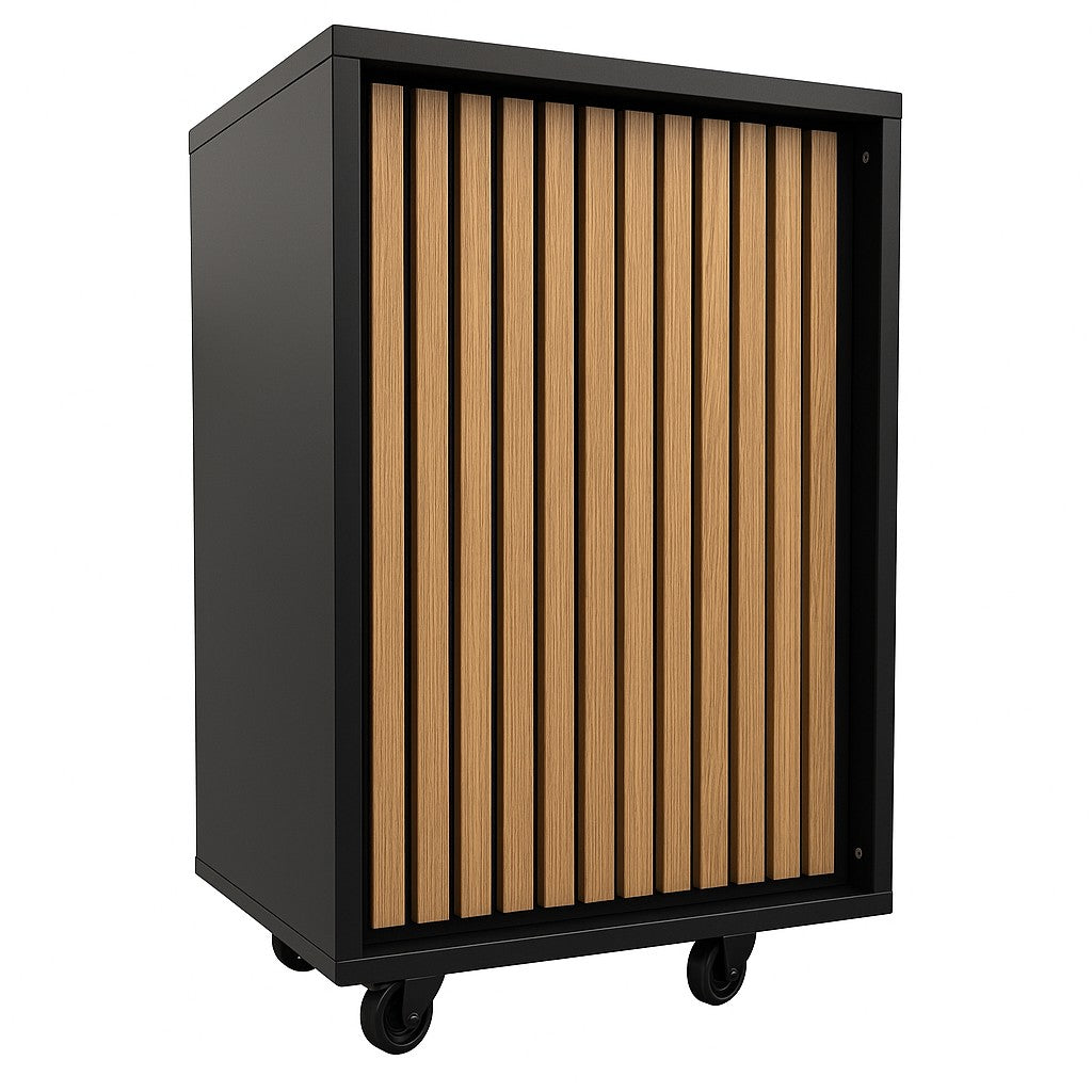 Frame-disk. Kapea moduuli, musta. B55 - akustiikkalevyn etupaneeli