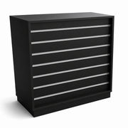 Frame-disk. Bred modul, sort. B110 - Rillepanel front