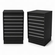 Frame-disk. Smal modul, sort. B55 - Rillepanel front