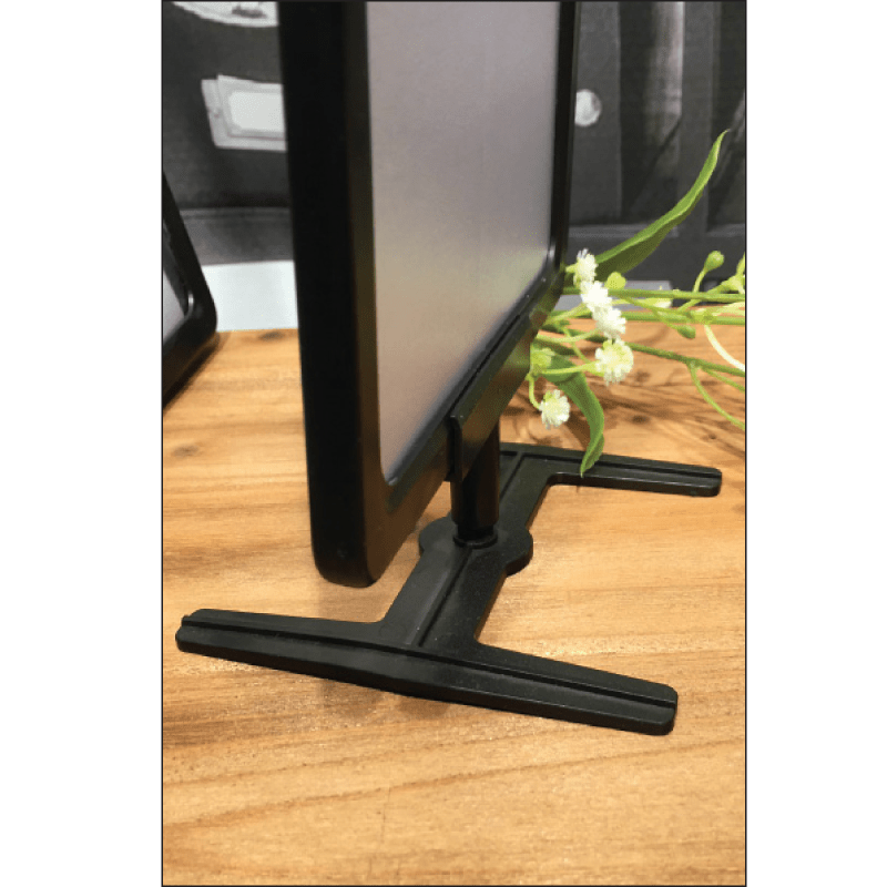 H-stander i plast. B 10 x D 5,5 cm, skilteholder, til plastrammer. Se og vælg farver