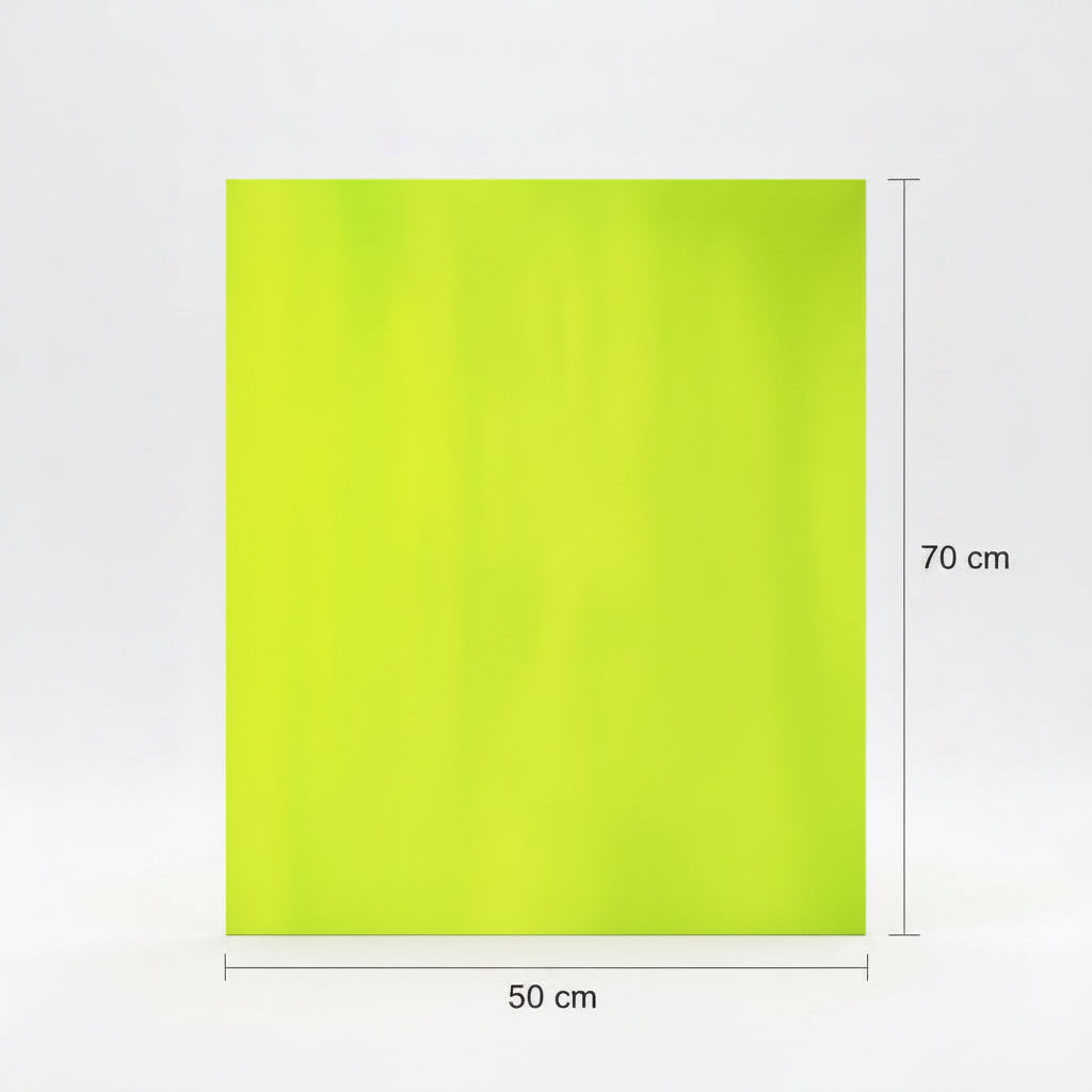Skiltekarton, coated på 1 side, neon grøn, 260 g, 50 x 70 cm