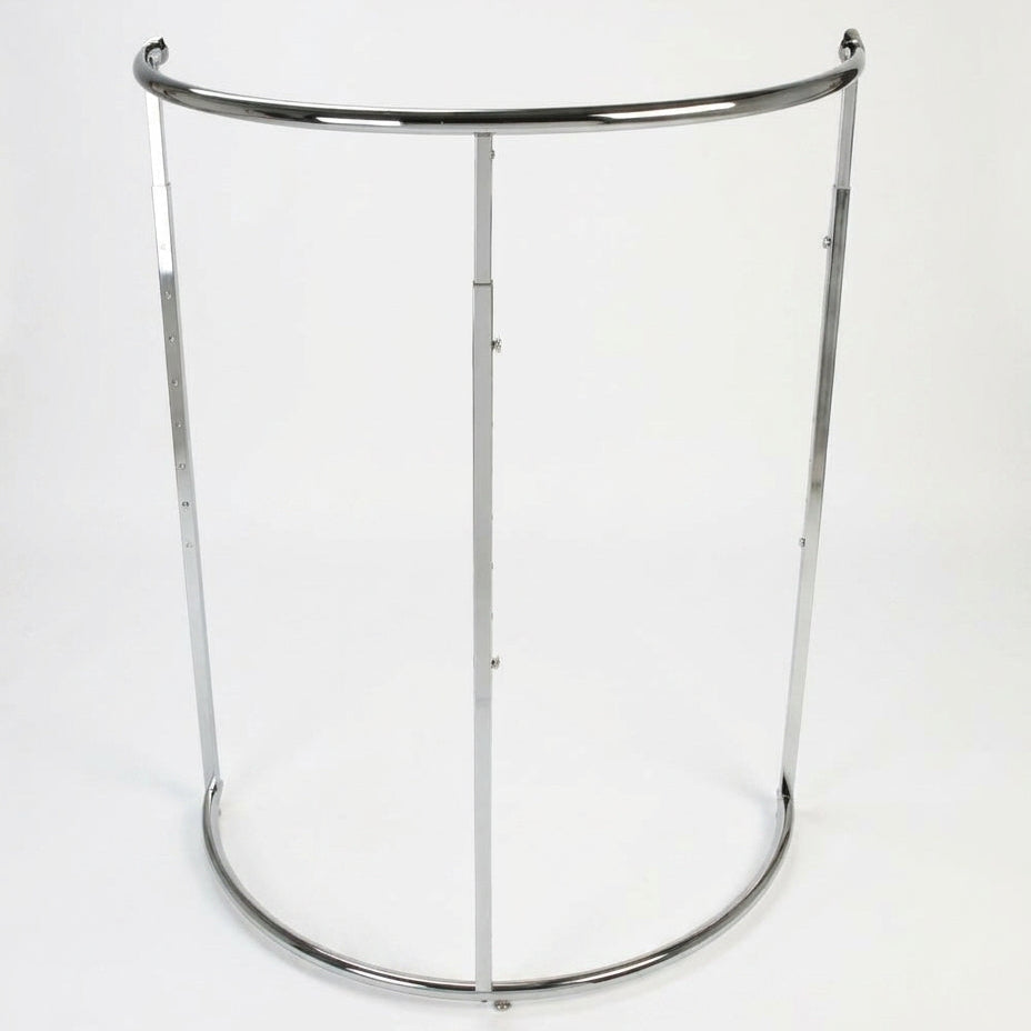 Buet tøjstativ i krom. Højdejusterbar, B109 x D61 x H125-186 cm.
