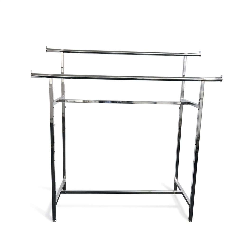 Twin, tuplaripustin, korkeussäädettävä, kromi, B150 x K122-170 cm