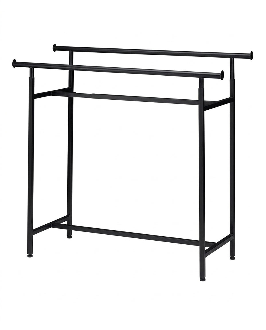 Twin, kaksinkertainen teline, korkeussäädettävä, musta, L150 x K122-170 cm