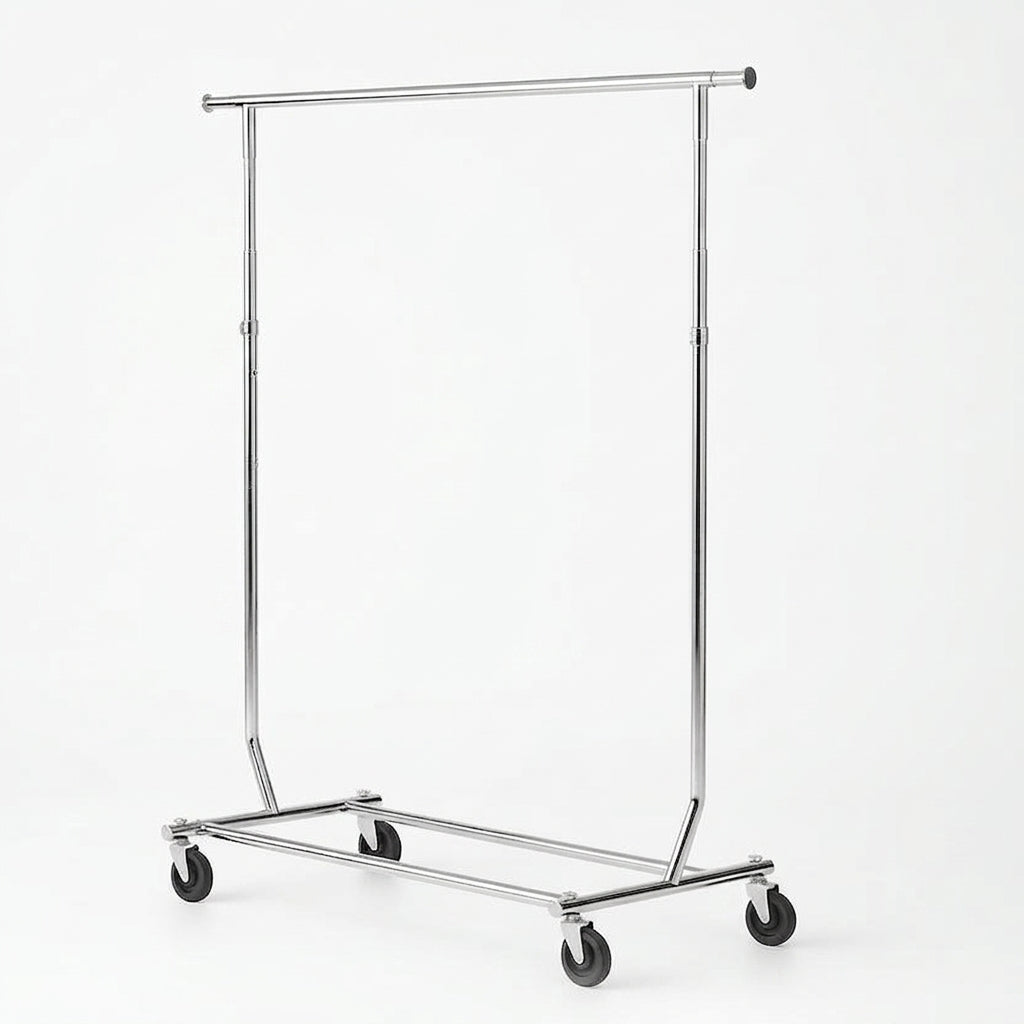 Disco I, täysin kokoontaitettava, säädettävä, kromi, B128-188 x K145-170 cm