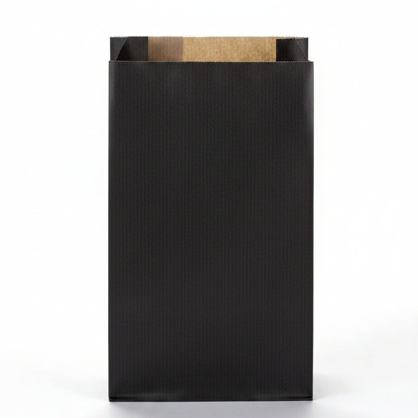 Gavepose, kraftpapir, sort, pk. med 250 stk., 12 x 4 x H20 cm