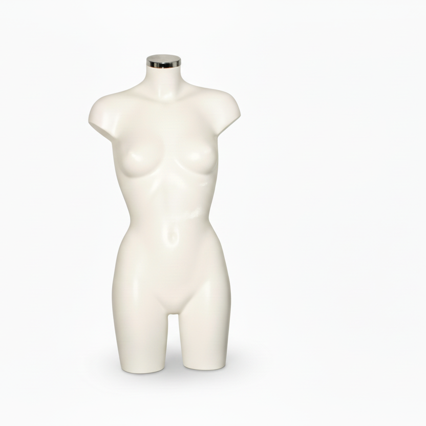 Hvid Energy dametorso på fod til butik