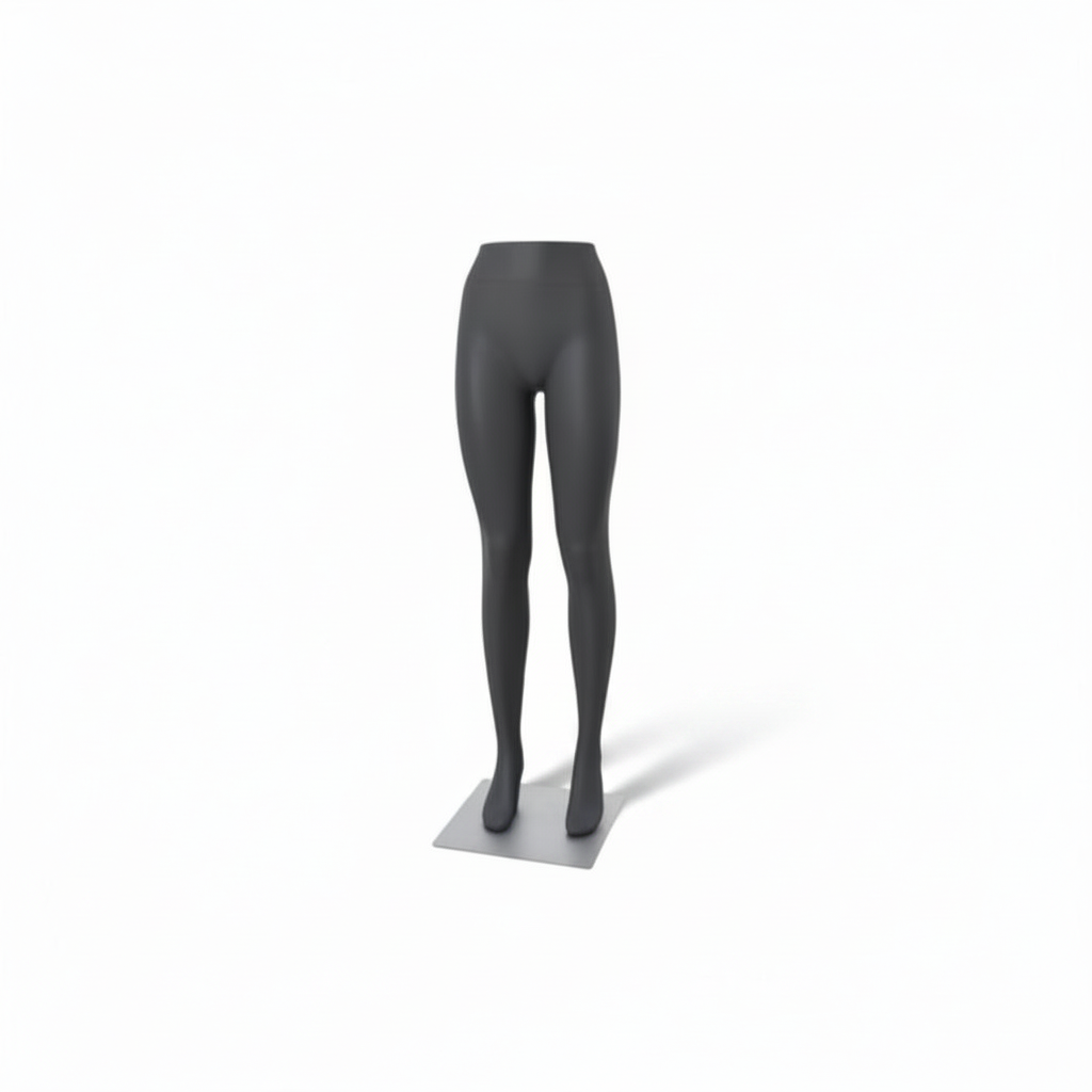5100 naistenmuotilinja, jalat. Mannequin alaosa. Musta