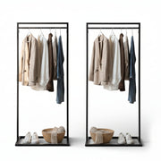 Bøjlestativ, sort, B80 x D50 x H140 cm. Tøjstativ Frame. Pakke med 2 stk.