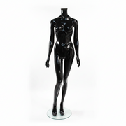 Faceless damemannequin. Sort high gloss med Faceless hoved. Kan bruges med eller uden hoved. Model B