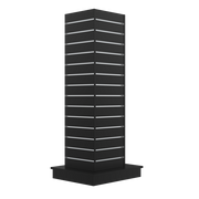 Gondoli, neljänsivuinen, musta, L61 x S61 x K170 cm. Kuutioiden väli 10 cm. Mukana pyörät