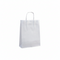 Papirpose med snoet håndtag, hvid, pk med 50 stk., 24 x 10 x H32 cm