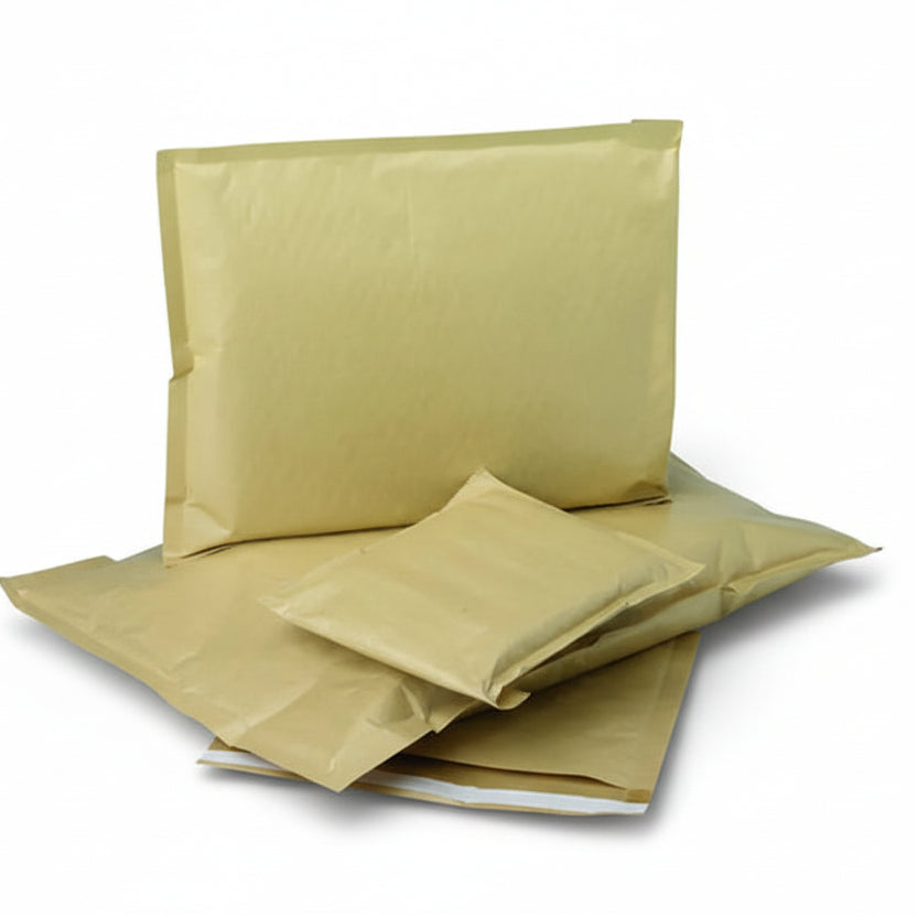 Forsendelseskuverter, med boblefilm, brun kraft, pk. med 100 stk., 27 x 36 cm.