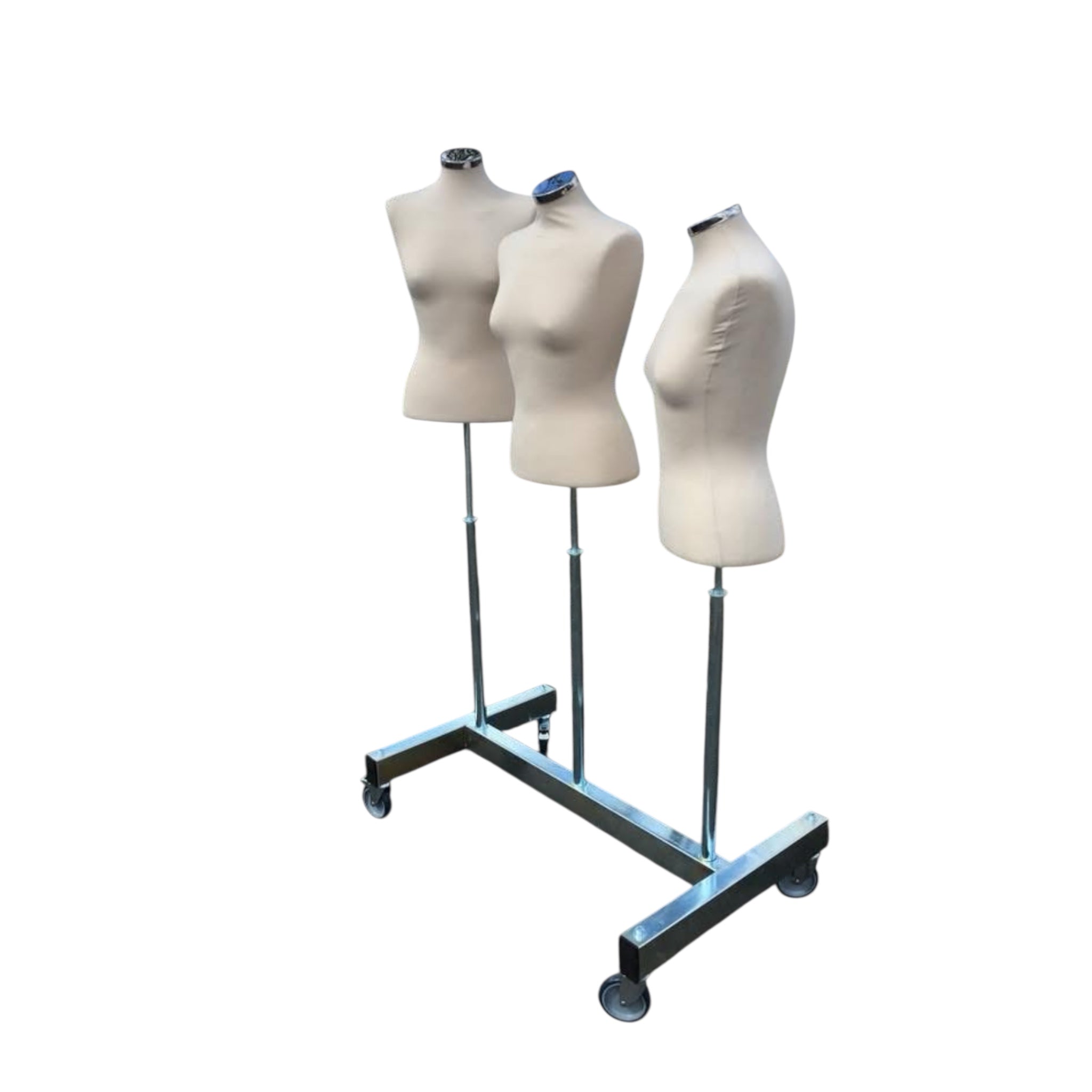 Fantasy, no. 3, gadestativ, med 3 dameginer, B96 x D60 x H169 cm.