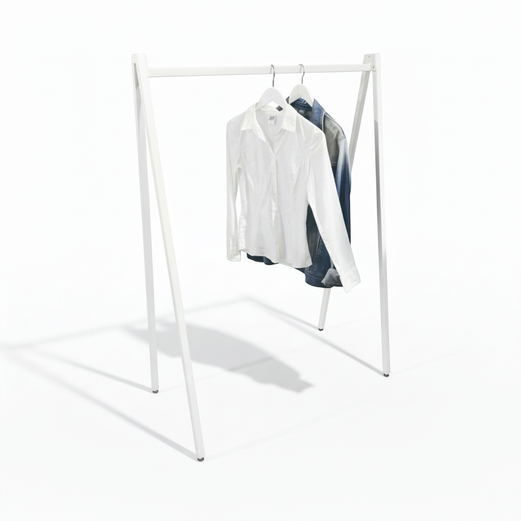 Henkari­teline, V-mallinen, valkoinen, L100 x S50 x K142 cm