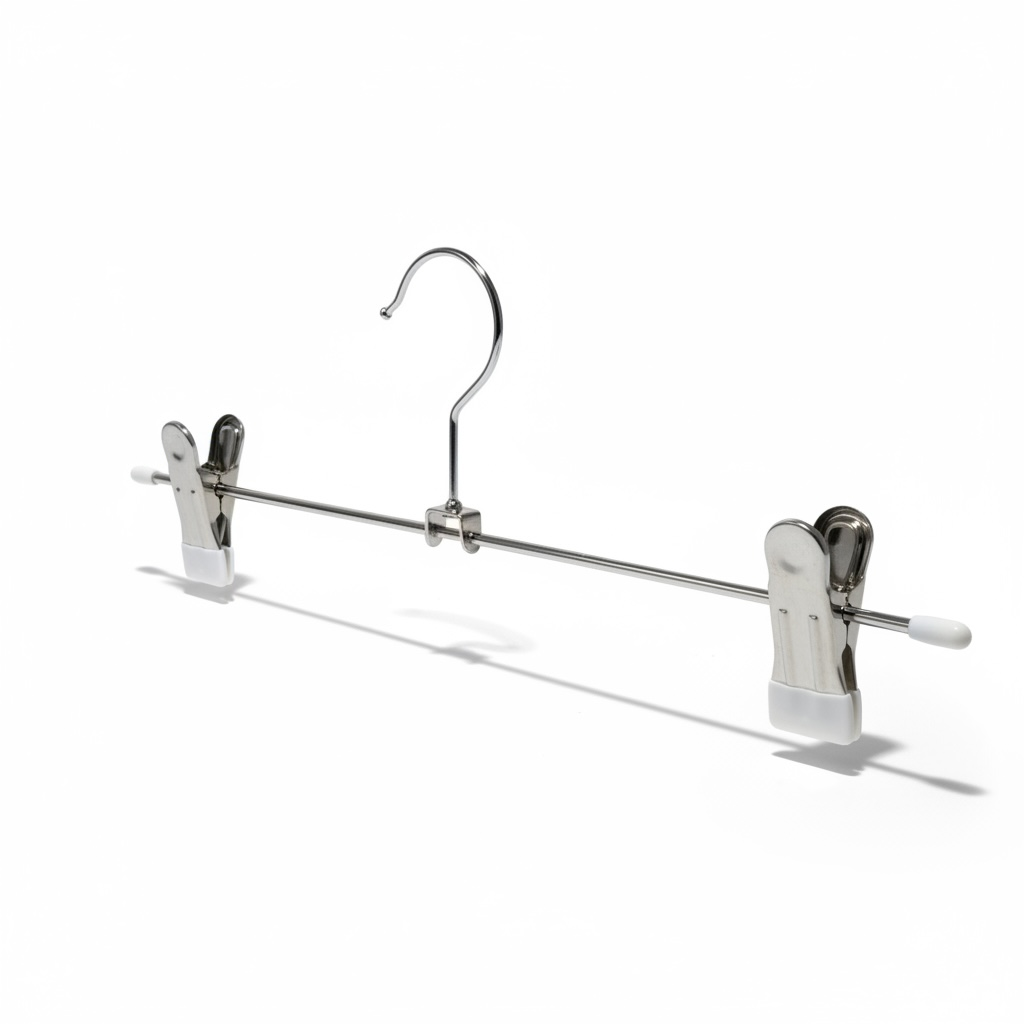 Metallinen klemmi/hanger (B40 cm.) - 100 kpl. Valkoinen