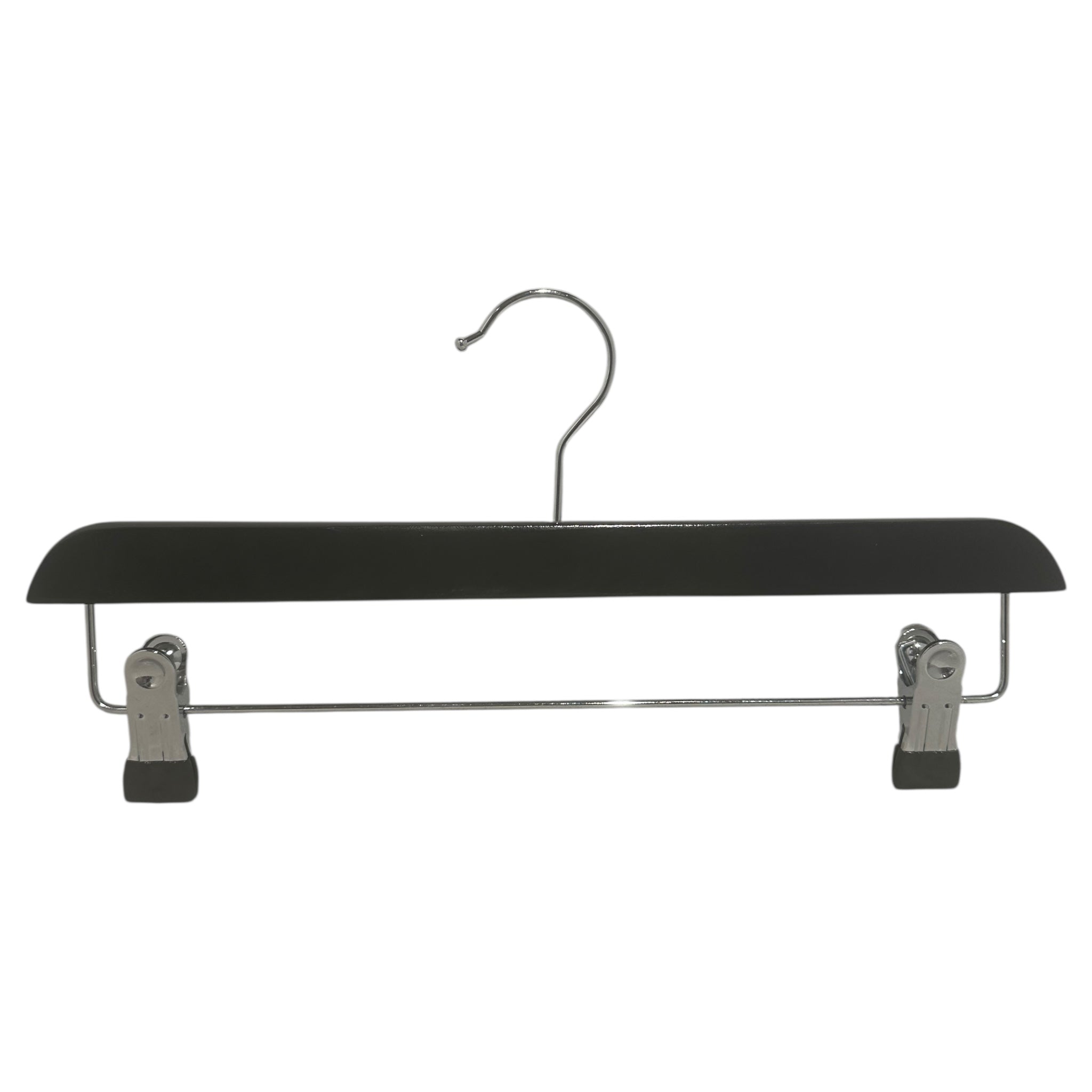 Housuteline, puuta, tukevilla klipseillä, musta, 35 cm