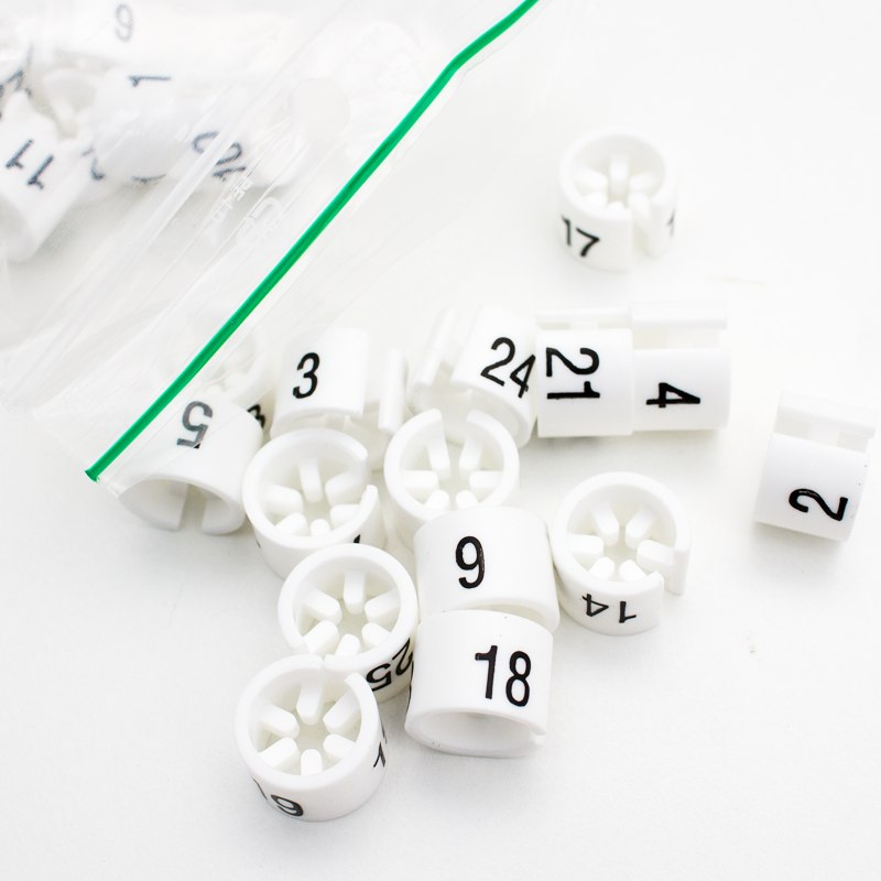 Mini brikker, hvid. Interval: 101 - 125