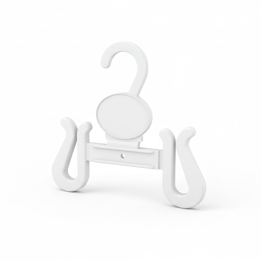 Kengänkoukku, valkoinen, L12 cm x K11 cm, LOGO/ hintalätkä 4 x 3 cm.
