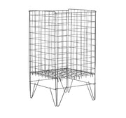 Salgskurv med justerbar bund – sort, 43 x 43 x H77 cm