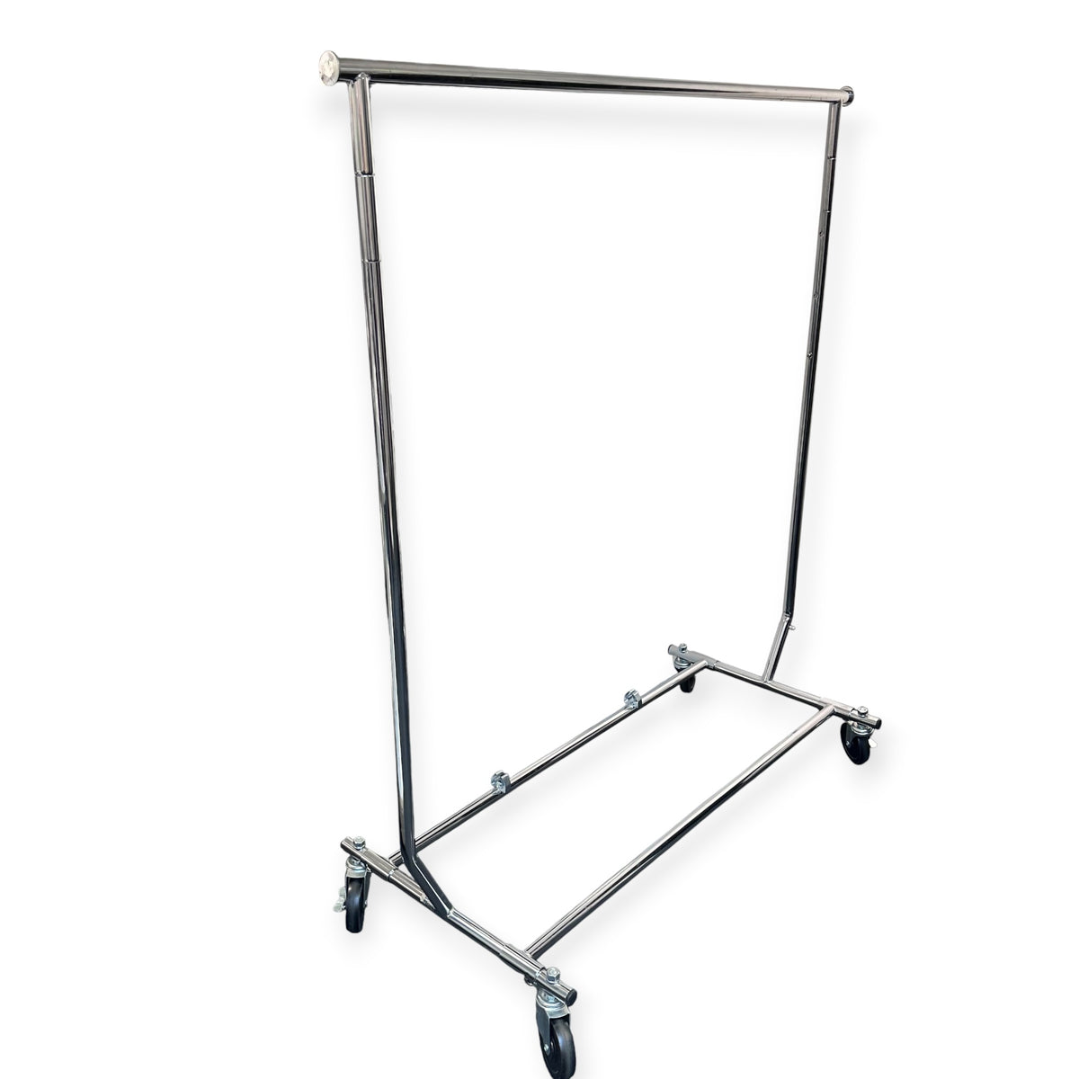 Disco I, täysin kokoontaitettava, säädettävä, kromi, B128-188 x K145-170 cm
