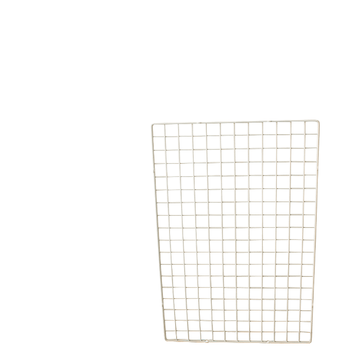 Hvidt gitter 60 x 90 cm, 2. sortering
