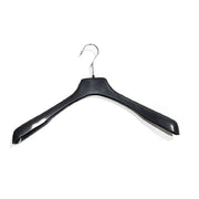 Kraftig jakkebøjle, plast, sort, 45 cm, skulder 4,0 cm, pakket med 80 stk. Letvægt