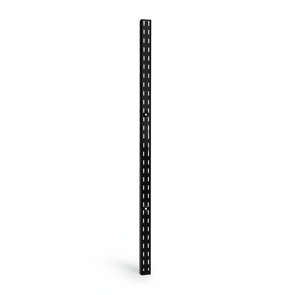 Vægskinne - Superskinne H214 cm - Sort
