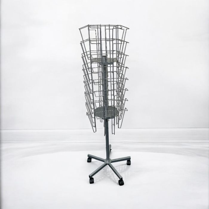 Esitetelinekierros, A4, 32 taskua, alumiininvärinen, L23 x S23 x K119 cm.