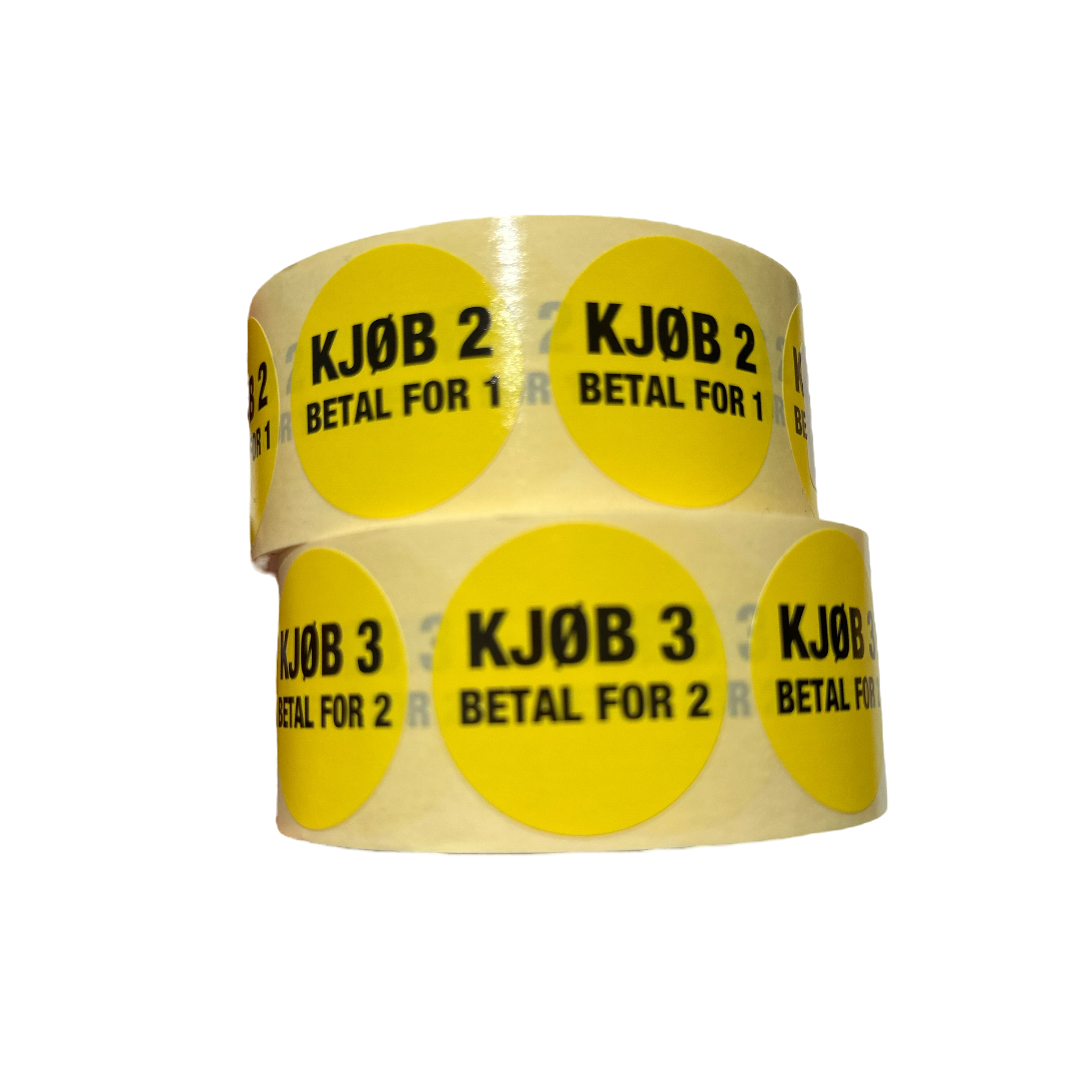 Etiketti Osta 3 maksa 2, keltainen, rulla 1000 kpl.