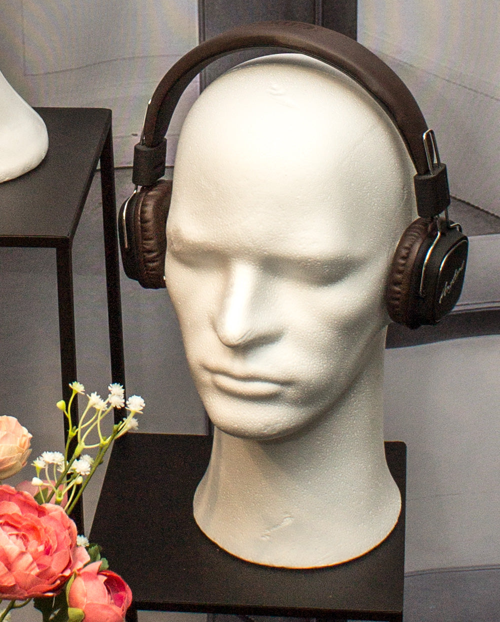 Flamingohoved, herre, hvid, O59 x H31 cm