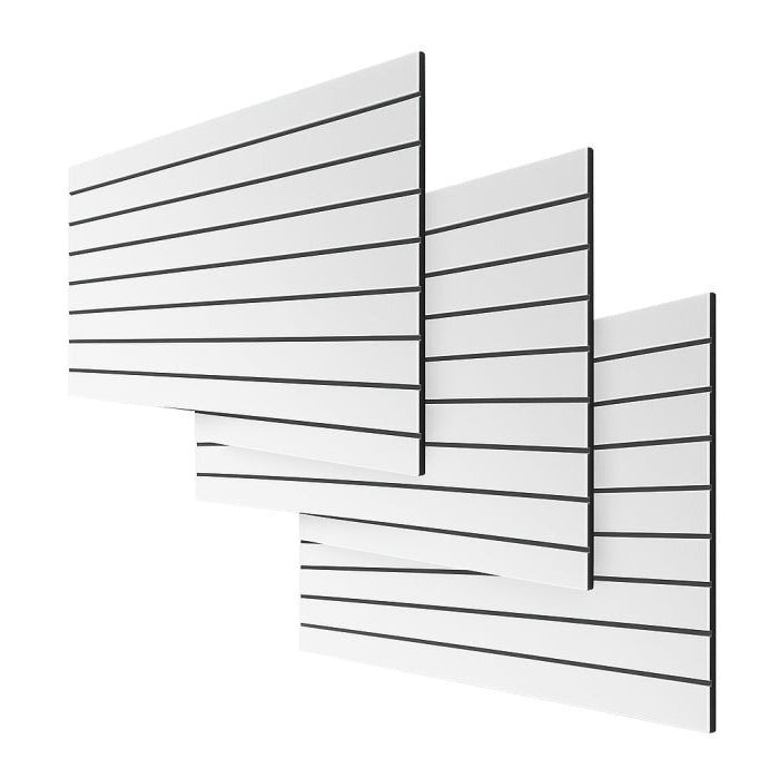 Rillepanel - 120 x 240 cm. - hvid - 10 cm. ( 3 stk. 120 x 80 ) - Supersæt, let tekstur. Pris vist pr. stk.