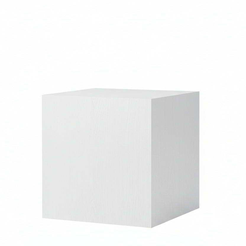 Podie. Valkoinen melamiini. 40 x 40 x K50 cm.