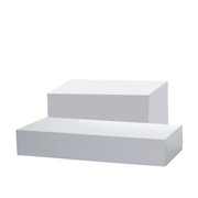 Podie sæt til mannequiner, sæt med 2 stk., hvid. Lave