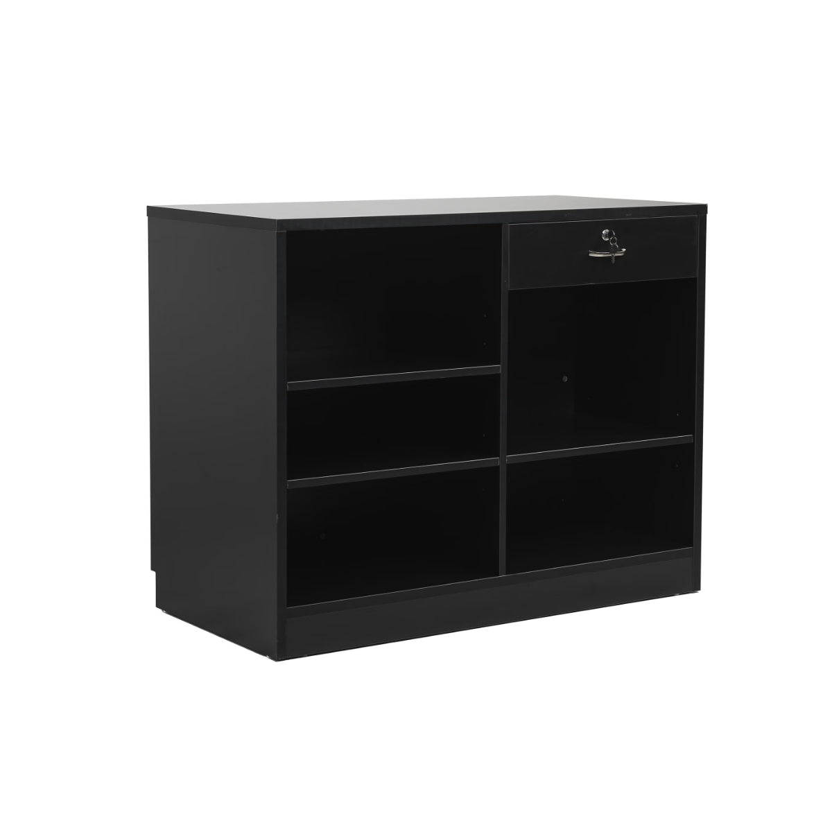 MADS butiksdisk bred, sort. B 120 - Rillepanel front