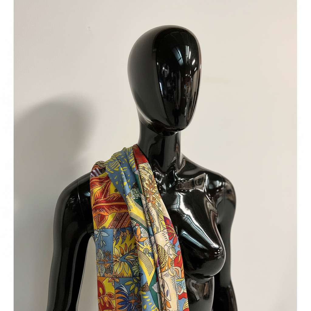 Faceless damemannequin. Sort high gloss med Faceless hoved. Kan bruges med eller uden hoved. Model B