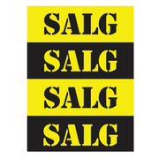 Plakat. Salg, sort og gul, 50 x 70 cm