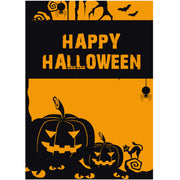Plakat. Halloween, orange med sort tryk, 50 x 70 cm