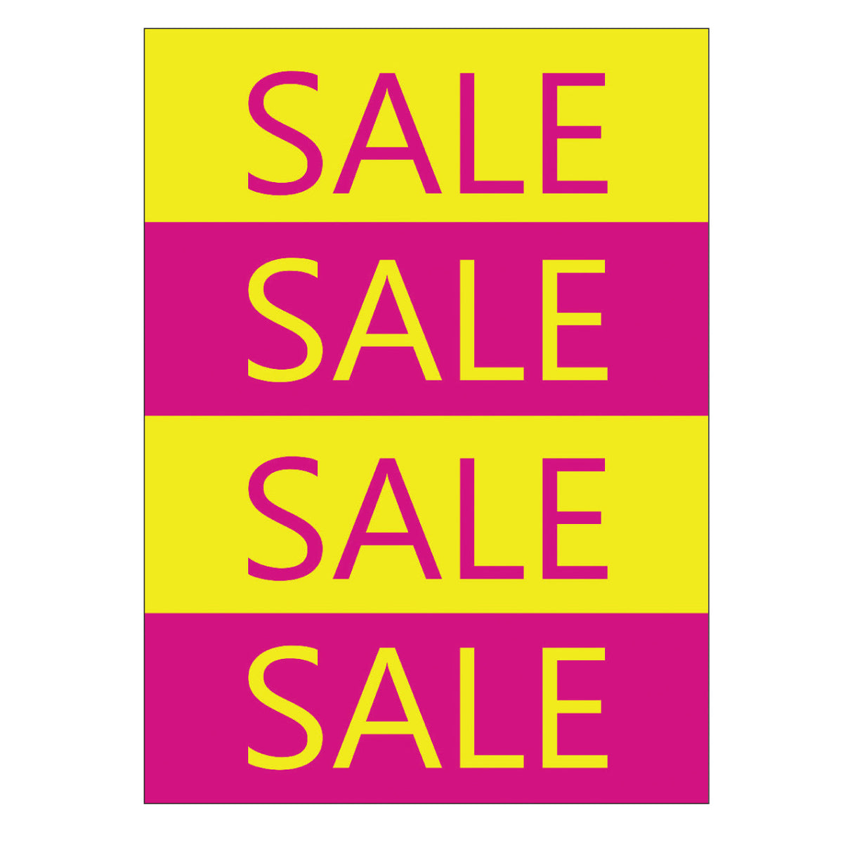 Plakat. SALE, gul og pink, 50 x 70 cm