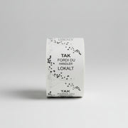 Rund etiket. 500 stk. pr. rulle. TAK FORDI DU HANDLER LOKALT