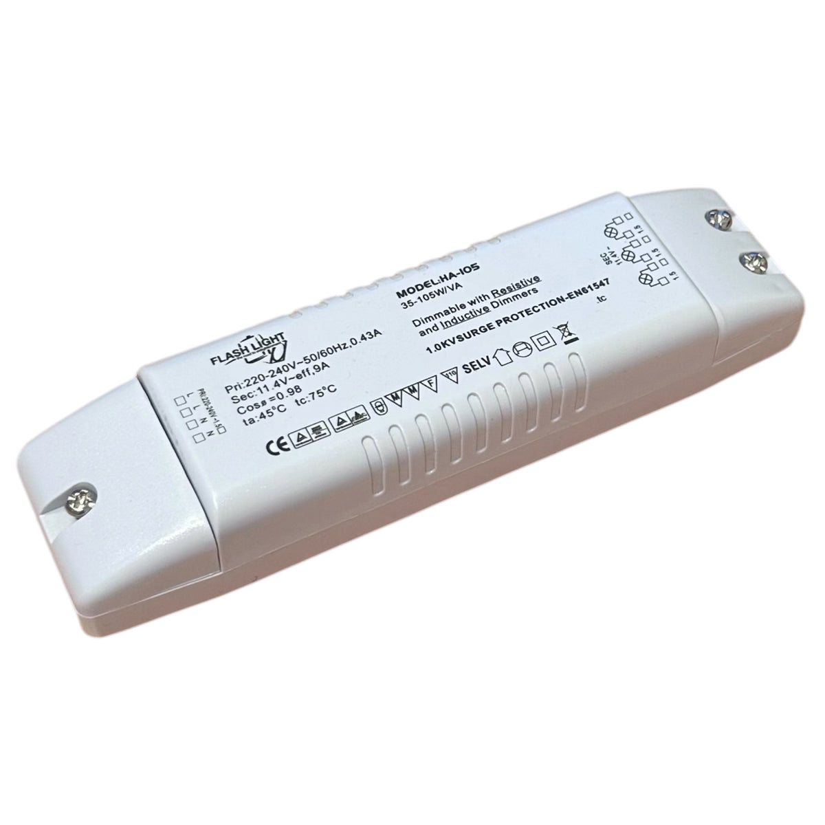 Transformer, 105W, til balder (Kan forsyne 2 stk. balder á max 50W)