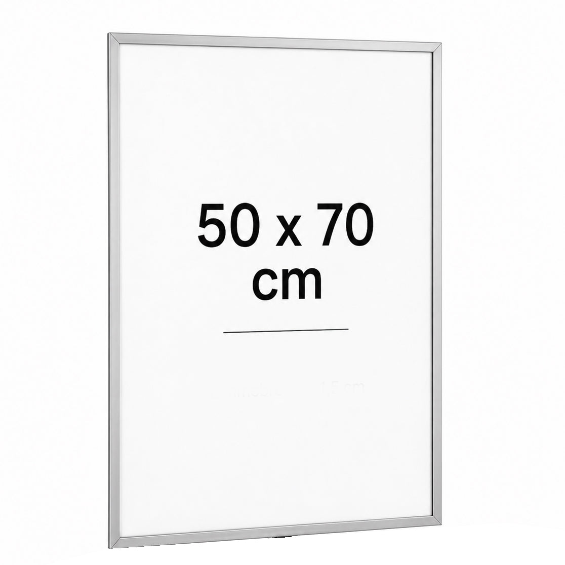 Snapramme 50 x 70 cm med geringhjørner – alu, smal ramme 1,5 cm.