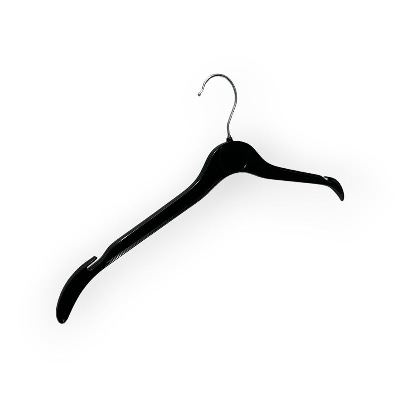 Plastbøjle med hak og uden stang, sort, 41 cm. - 10 stk. Pak m/ 10 stk. Stykpris. Letvægt Discount.