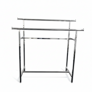 Twin, dobbeltstativ, højdejusterbar, krom, B150 x H122-170 cm