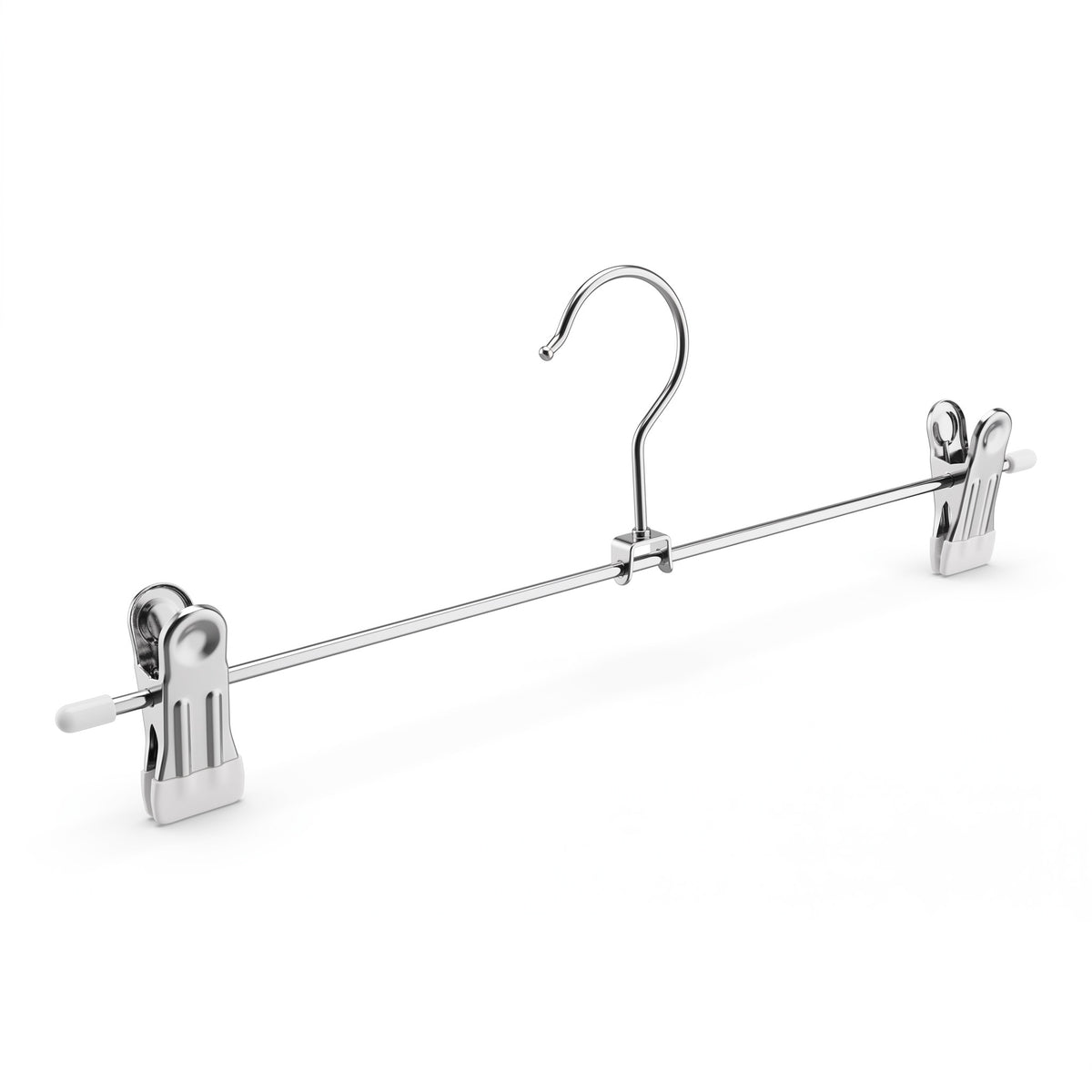 Klemmebøjle, metalbøjle (B 30 cm.) - 100 stk. Hvid. Buksebøjle