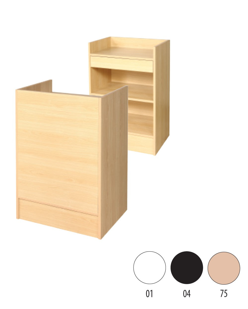 Slimline Disk, kassamoduuli, upotetulla hyllyllä, valkoinen, K96 x L61 cm x S46 cm