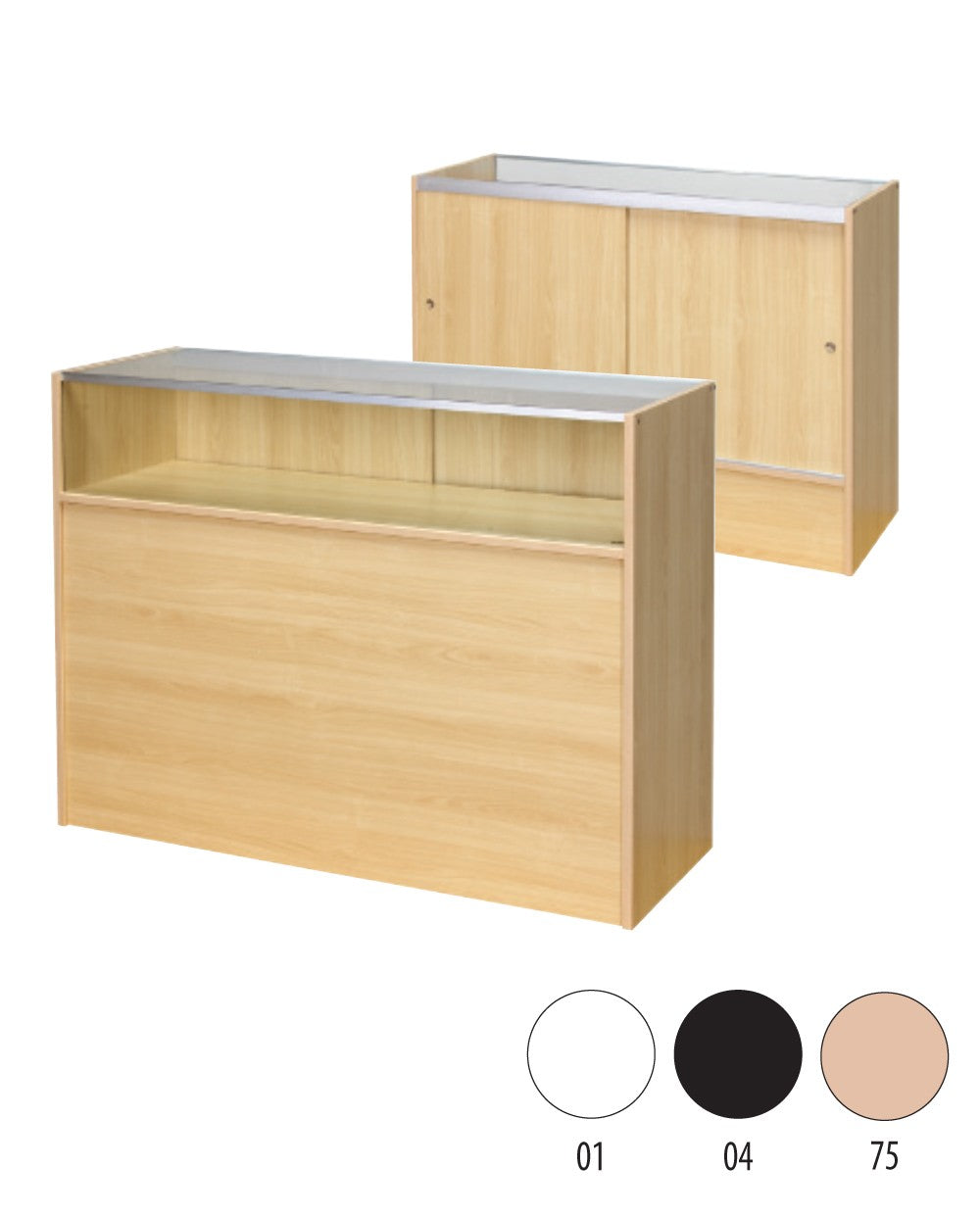 Slimline Disk, lasimoduuli, jossa 1/4 lasinen etulevy ja liukuovet, musta, L 122 × S 46 × K 96 cm