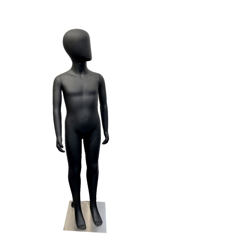 Mat sort børnemannequin 8-10 år