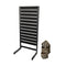 Paneligondoli, yksipuolinen, standardi paneeli musta. L67 x S40,5 x K147 cm